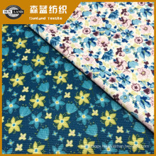 18SS lady fashion clothing flower printing polyester spandex fabric